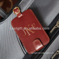 imprint leather magnetic logo luggage tag